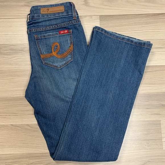 Seven7 Blue Denim Bootcut Jeans - Picture 4 of 5